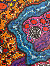 Load image into Gallery viewer, "My Country" original Aboriginal painting by Damien and Yilpi Marks, 95cm x 57cm - authentic Indigenous Australian artwork
