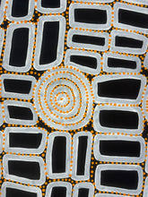 Load image into Gallery viewer, "Tingari" Walala Tjapaltjarri 154cm x 86cm Authentic Aboriginal art from Art By Farquhar close up photo
