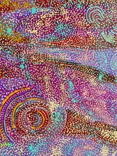 Load image into Gallery viewer, Carolanne Ken original artowkr close up with pinks, yellow, blues and whites
