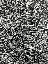 Load image into Gallery viewer, Close up black and white dotwork in "Mina Mina Dreaming" Justinna Napaljarri Sims 119cm x 114cm
