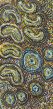 Load image into Gallery viewer, Colorful dot pattern with swirls on a black background
