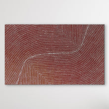 Load image into Gallery viewer, Aboriginal dot painting art piece with wavy lines on a black background
