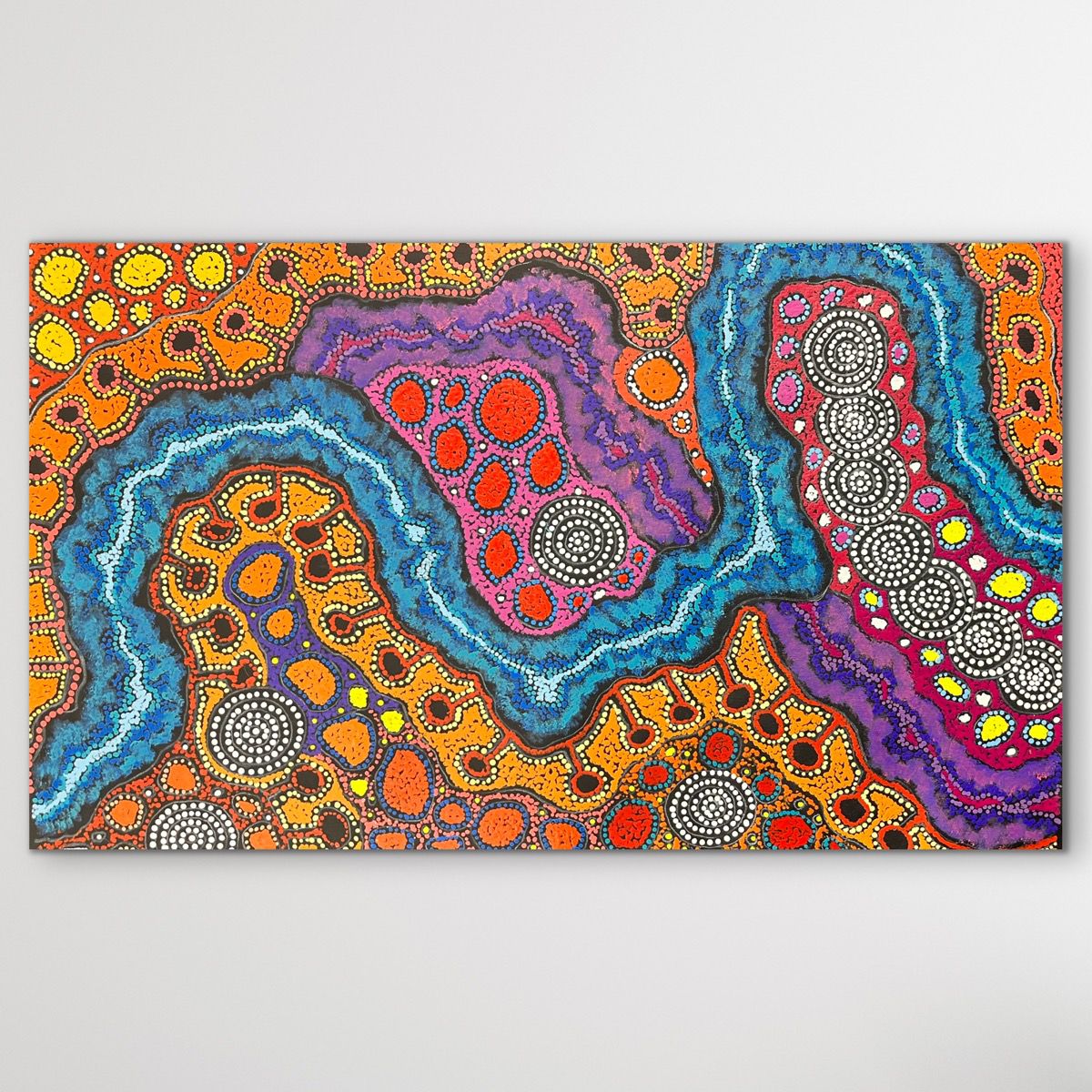 "My Country" Damien and Yilpi Marks 95cm x 57cm