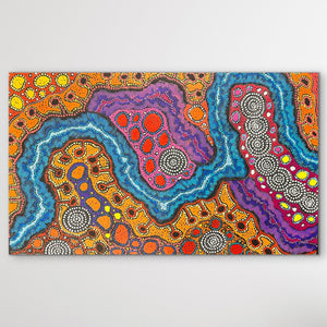 "My Country" Damien and Yilpi Marks 95cm x 57cm