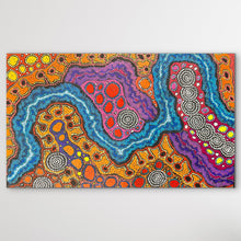 Load image into Gallery viewer, "My Country" original Aboriginal painting by Damien and Yilpi Marks, 95cm x 57cm - authentic Indigenous Australian artwork
