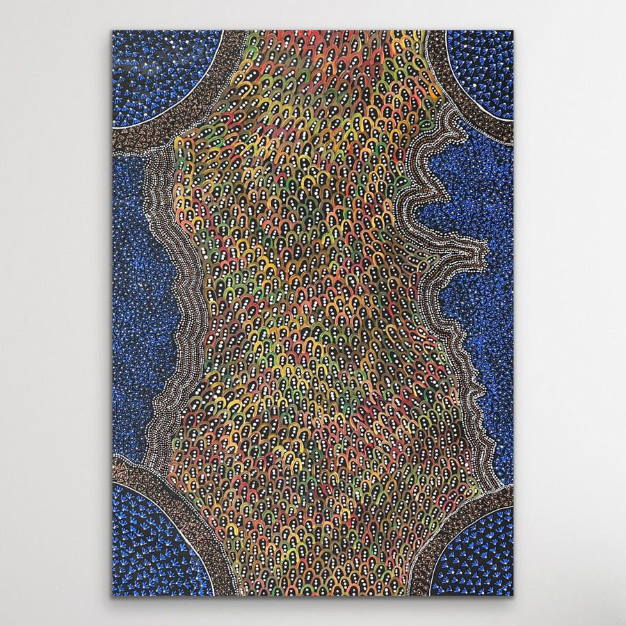 "My Country" original Aboriginal painting by Rayleen Pula Price, 129cm x 93cm - authentic Indigenous Australian artwork