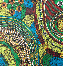 Load image into Gallery viewer, "Minyma Kutjara" original Aboriginal painting by Cassyanne Woods, 60cm x 57cm - authentic Indigenous Australian artwork
