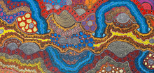 Load image into Gallery viewer, "My Country" original Aboriginal painting by Damien and Yilpi Marks, 201cm x 98cm - authentic Indigenous Australian artwork
