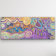 Load image into Gallery viewer, "Pututju (Caterpillar Dreaming)" original Aboriginal painting by Rhoda Tjitayi, 201cm x 83cm - authentic Indigenous Australian artwork
