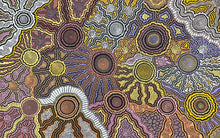 Load image into Gallery viewer, "Country Landscape" Aboriginal art by Farron Furber Jampitjinpa - close-up detail, 147cm x 92cm
