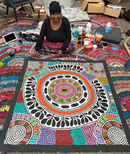 Load image into Gallery viewer, "Women's Body Paint" original Aboriginal painting by Debra Nangala McDonald, 120cm x 117cm - authentic Indigenous Australian artwork
