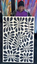 Load image into Gallery viewer, "Bended Acacia Leaves (Watiya Tjuta)" original Aboriginal painting by Debra Nangala McDonald, 120cm x 80cm - authentic Indigenous Australian artwork
