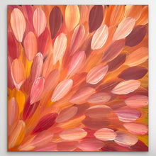 Load image into Gallery viewer, "Bush Medicine Leaves" original Aboriginal painting by Roseanne Morton Petyarre, 62cm x 60cm - authentic Indigenous Australian artwork
