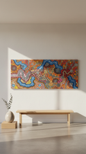 Load image into Gallery viewer, "My Country" Damien and Yilpi Marks 212cm x 89cm
