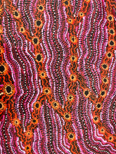 Load image into Gallery viewer, "Rainbow Serpent (Wanampi)" by Debra Umala - gallery view, authentic Indigenous Australian art, 184cm x 116cm
