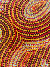 Load image into Gallery viewer, Colorful abstract pattern with red, yellow, and orange dots on a textured background
