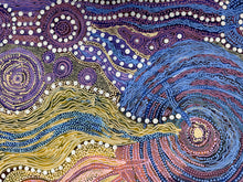 Load image into Gallery viewer, Colorful Indigeous artwork with swirling patterns and dots
