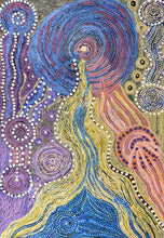 Load image into Gallery viewer, "Minyma Kutjara" Aboriginal art by Joanne Ken - close-up detail, 120cm x 80cm
