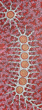 Load image into Gallery viewer, Close-up of circular motifs and fine dot work in Seven Sisters Dreaming painting
