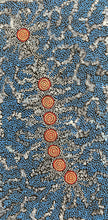 Load image into Gallery viewer, Close up of Seven Sisters Dreaming artwork by Michelle Possum Nungurrayi
