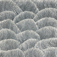 Load image into Gallery viewer, Close detail revealing Maureen Hudson’s precise dotted layers and sculpted formations inspired by Central Australian dune patterns.
