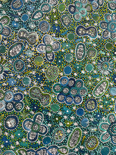 Load image into Gallery viewer, "My Country" by Rochelle Bird Mbitjana - gallery view, authentic Indigenous Australian art, 199cm x 105cm

