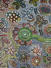 Load image into Gallery viewer, Detailed dot painting blue, orange, yellow, green
