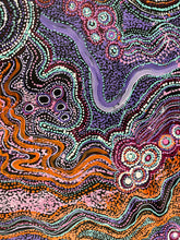 Load image into Gallery viewer, Colorful abstract pattern with wavy lines and circular shapes
