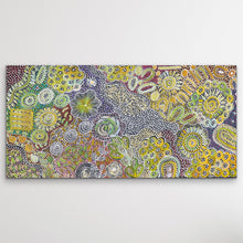 Load image into Gallery viewer, "Bush Yam Dreaming" Janet Golder Kngwarreye 59cm x 119cm
