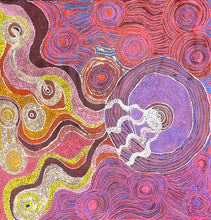 Load image into Gallery viewer, "Minyma Kutjara" by Joanne Ken - detail view of Aboriginal painting, 102cm x 98cm

