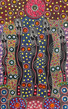 Load image into Gallery viewer, "Dreamtime Sisters" original Aboriginal painting by Cindy Wallace, 72cm x 44cm - authentic Indigenous Australian artwork
