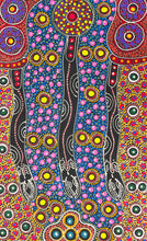 Load image into Gallery viewer, "Dreamtime Sisters" original Aboriginal painting by Cindy Wallace, 72cm x 44cm - authentic Indigenous Australian artwork
