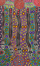 Load image into Gallery viewer, "Dreamtime Sisters" original Aboriginal painting by Cindy Wallace, 72cm x 44cm - authentic Indigenous Australian artwork
