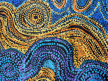 Load image into Gallery viewer, Authentic APY Lands Aboriginal artwork Caterpillar Dreaming by Rhoda Tjitayi 116 x 43 cm
