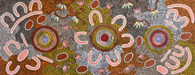 Load image into Gallery viewer, "Women's Ceremony" original Aboriginal painting by Julieanne Nungurrayi Turner, 100cm x 40cm - authentic Indigenous Australian artwork
