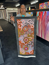 Load image into Gallery viewer, "Women's Ceremony" original Aboriginal painting by Julieanne Nungurrayi Turner, 100cm x 40cm - authentic Indigenous Australian artwork
