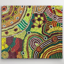 Load image into Gallery viewer, "Minyma Kutjara" original Aboriginal painting by Cassyanne Woods, 58cm x 49cm - authentic Indigenous Australian artwork

