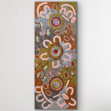 Load image into Gallery viewer, "Women's Ceremony" original Aboriginal painting by Julieanne Nungurrayi Turner, 100cm x 40cm - authentic Indigenous Australian artwork
