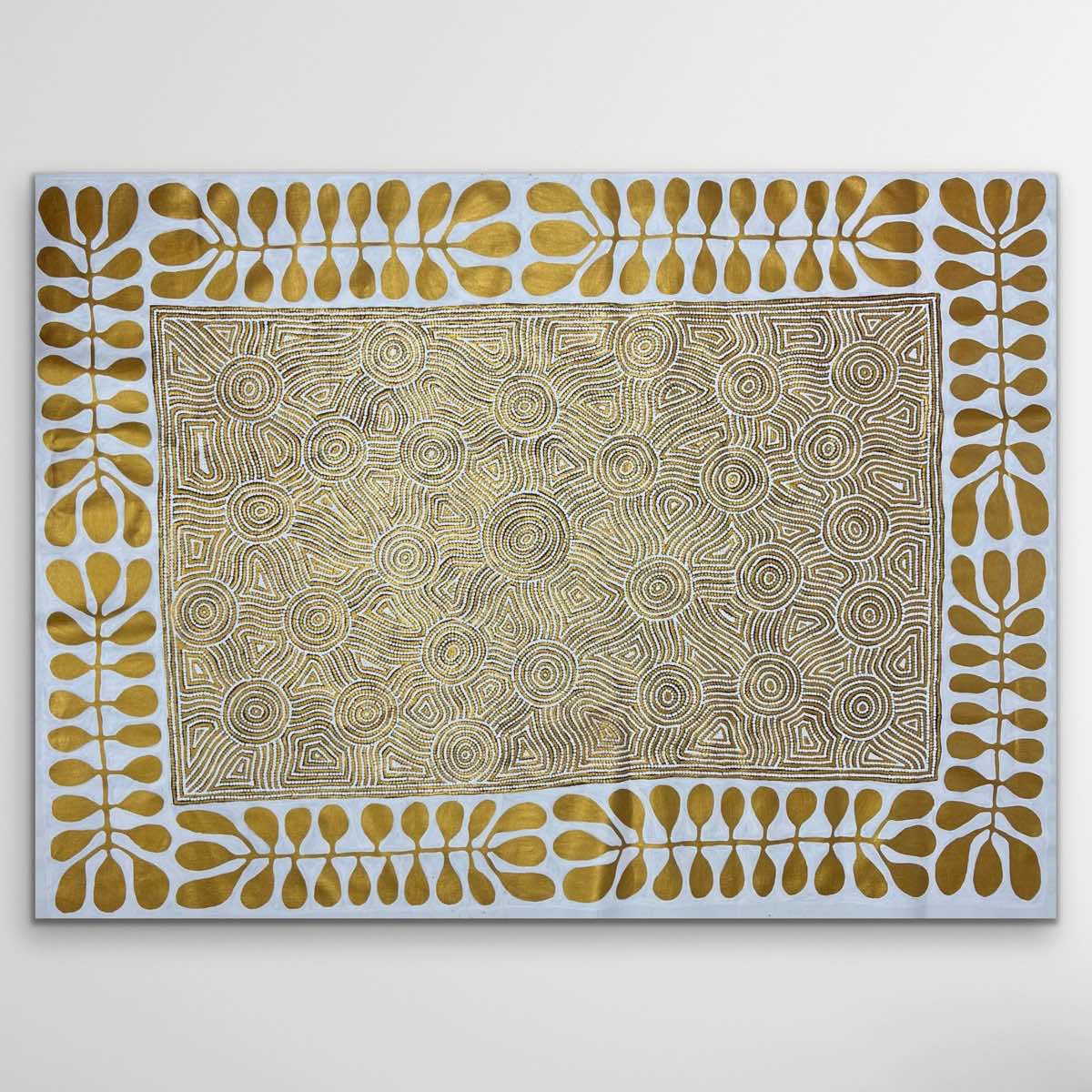 "Mulga Trees and Travelling Past" Debra Nangala McDonald 205cm x 145cm