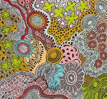 Load image into Gallery viewer, "Wild Seeds (Acacia)" original Aboriginal painting by Julieanne Turner Nungurrayi, 59cm x 54cm - authentic Indigenous Australian artwork
