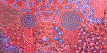 Load image into Gallery viewer, "Mamungari-Nya" original Aboriginal painting by Renae Nakamarra Nelson, 200cm x 103cm - authentic Indigenous Australian artwork
