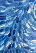 Load image into Gallery viewer, Close Up Dark Blue Cobalt Blue Aboriginal Painting 144cm x 97cm Aboriginal Art from Australia
