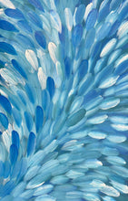 Load image into Gallery viewer, Close-up of a blue and white bush medicine art piece
