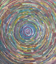 Load image into Gallery viewer, "Circle of Life" original Aboriginal painting by Bernadine Johnson Kemarre, 100cm x 88cm - authentic Indigenous Australian artwork
