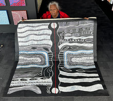 Load image into Gallery viewer, "Mina Mina Dreaming" original Aboriginal painting by Alice Granites Napanangka, 132cm x 129cm - authentic Indigenous Australian artwork
