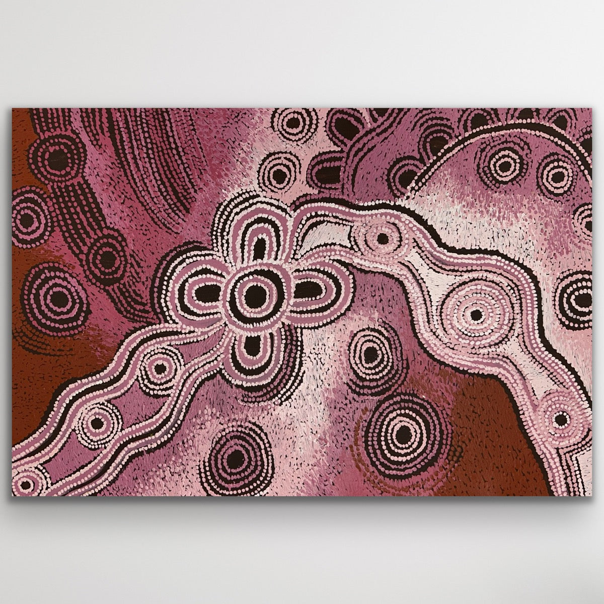 "Minyma Malilu" original Aboriginal painting by Teresa Baker, 90cm x 60cm - authentic Indigenous Australian artwork