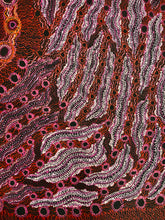 Load image into Gallery viewer, "Rainbow Serpent (Wanampi)" Aboriginal painting by Debra Umala displayed in modern room setting
