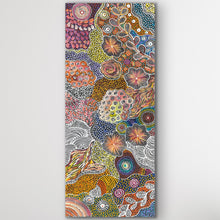 Load image into Gallery viewer, "My Country (Utopia)" original Aboriginal painting by Janet Golder Kngwarreye, 129cm x 55cm - authentic Indigenous Australian artwork
