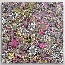 Load image into Gallery viewer, "Country Landscape" original Aboriginal painting by Farron Furber Jampitjinpa, 100cm x 100cm - authentic Indigenous Australian artwork
