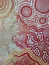 Load image into Gallery viewer, Close up of Country Landscape by Farron Furber Jampitjinpa showing intricate Aboriginal artwork patterns
